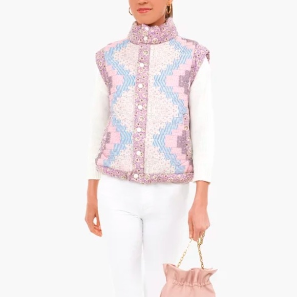 Sea NY Ida Puffer Vest (New with Tags) - Floral, Quilted, Puffer - 100% Cotton - Picture 6 of 8